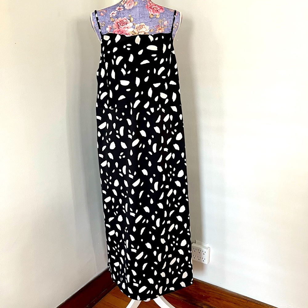 Cowl-Neck Printed Satin Midi Slip Dress for Women